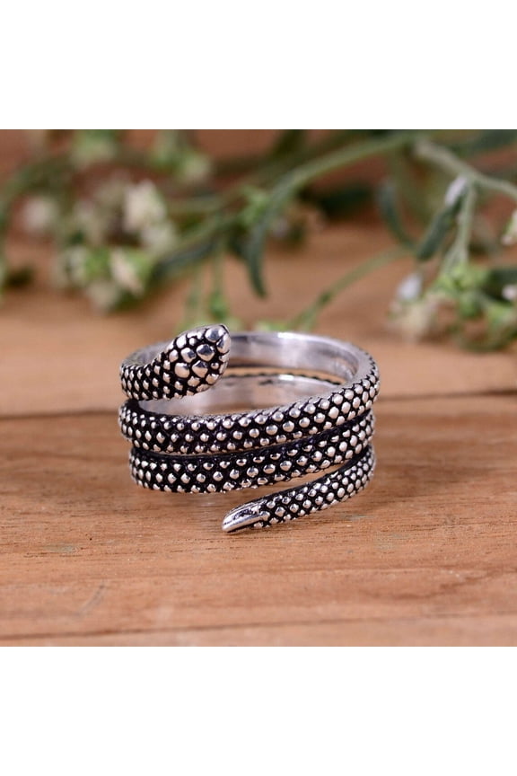 Silver Snake Ring - Unique Boho Serpent Jewelry With Timeless Elegance, Versatile Accessory & Modern Style Statement Piece