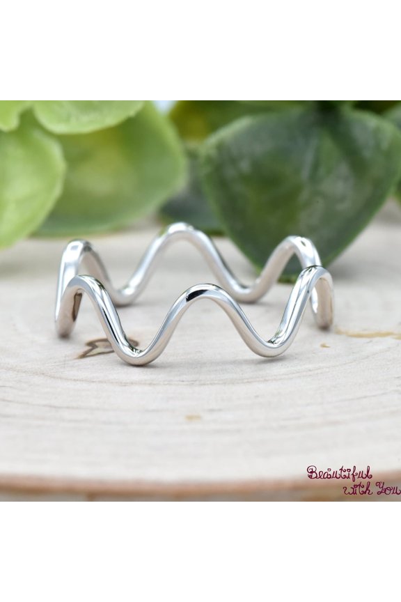 - Simple Wavy Ring, Silver Wave Wraparound Ring, Unique Wave Ring, 925 Wave Ring, Thumb Ring, Midi Wavy Ring, Finger Wavy Ring