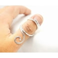 thumbnail image 1 of SS DESIGNS Sterling Silver Swan Swirl Adjustable Splint Ring for PIP & DIP Joints | Wire Therapy Ring for RA Rheumatoid Arthritis, Trigger Finger & EDS | Elegant Handmade Joint Support Ring, 1 of 7