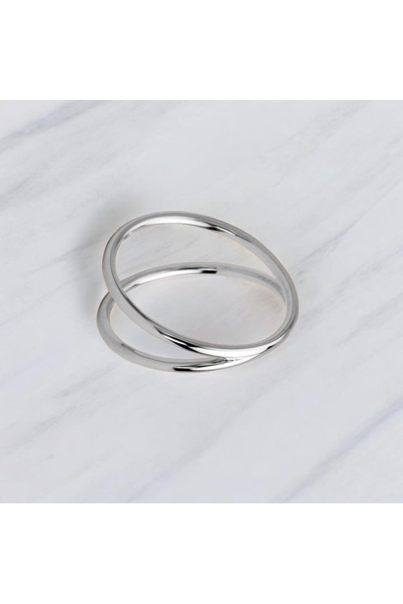 Two Wire Band Ring 925 Silver Handmade Minimalist Double Band Sterling Silver Ring For Women And Men Dainty Stacking Rings Set Gift Idea