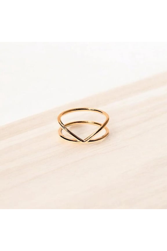 V Shape Twisted 925 Sterling Silver Ring – Handmade Minimalist Band, Versatile & Modern Jewelry for Women