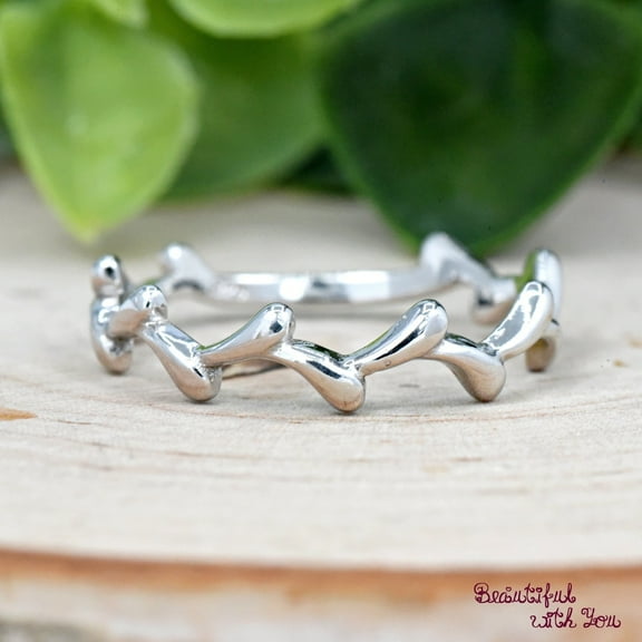 SS DESIGNS Vine Branch Nature Inspired Sterling Silver Womens Dainty Ring, Branch Thumb Ring, Tree Vine Ring, Womens Vine Ring, Minimalist Silver Ring