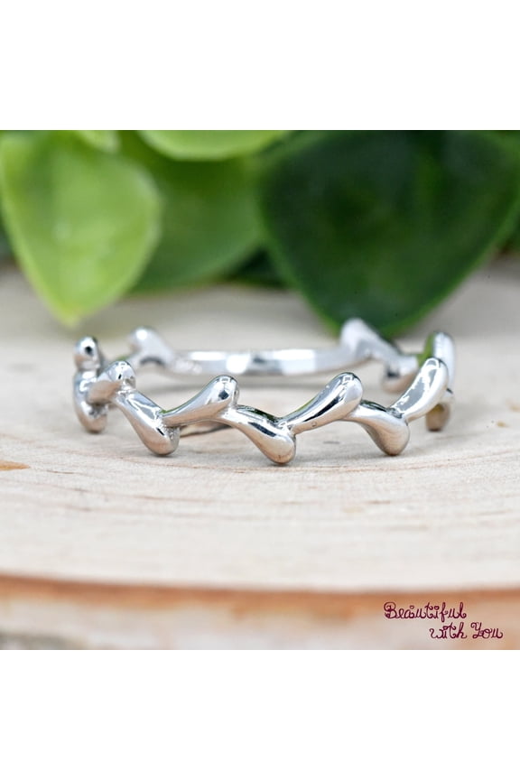 Vine Branch Nature Inspired Sterling Silver Womens Dainty Ring, Branch Thumb Ring, Tree Vine Ring, Womens Vine Ring, Minimalist Silver Ring