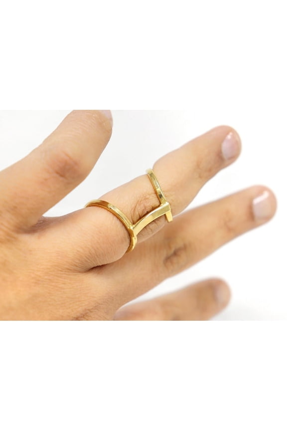 Yellow Gold Fill Splint Ring | Adjustable Arthritis & Rheumatoid Arthritis Splint | EDS Support Ring | Boutonniere Finger Splint Ring