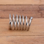 SS DESIGNS adjustable spiral ring, Handmade Wire Wrap Band with Hammered Texture