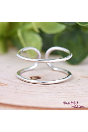 adjustable thumb ring Double-Line Open Wire Band for Women