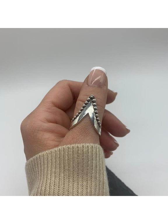 chunky silver thumb ring, Adjustable Open Band with Textured Surface Wide Statement Piece