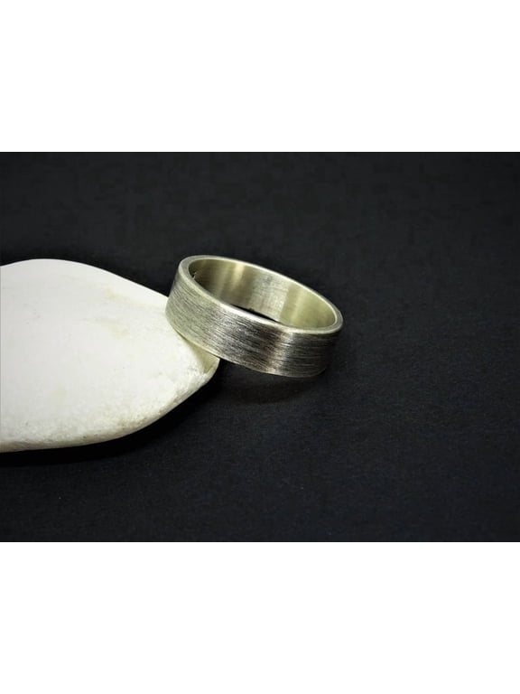 mens silver wedding band, Custom Engraved Minimalist High Polish Promise Ring
