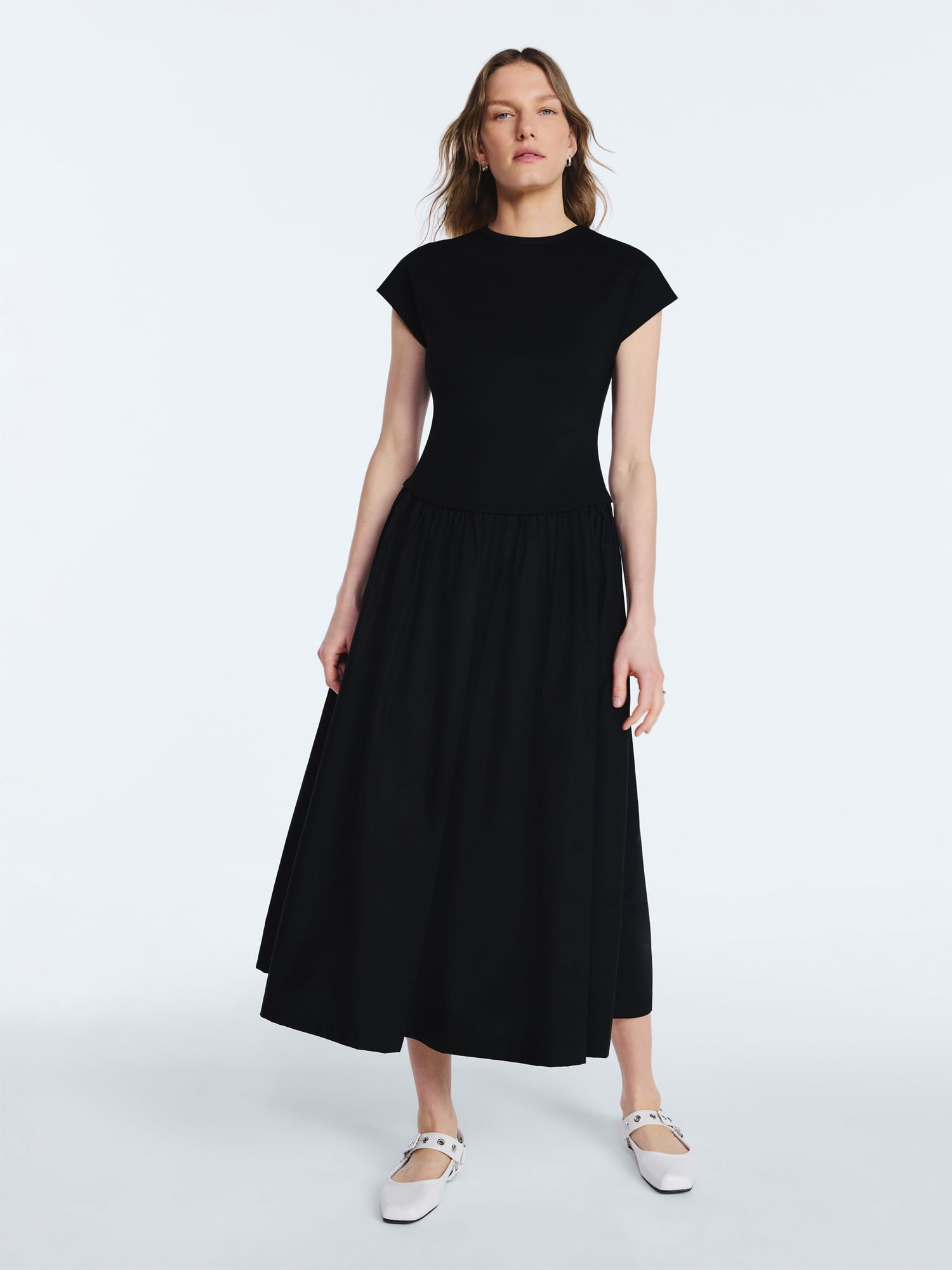 Scoop Women’s Maxi Dress with Short Dolman Sleeves, Sizes XS-4X