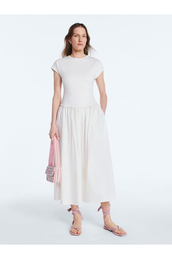 Women’s Maxi Dress with Short Dolman Sleeves, Sizes XS-4X