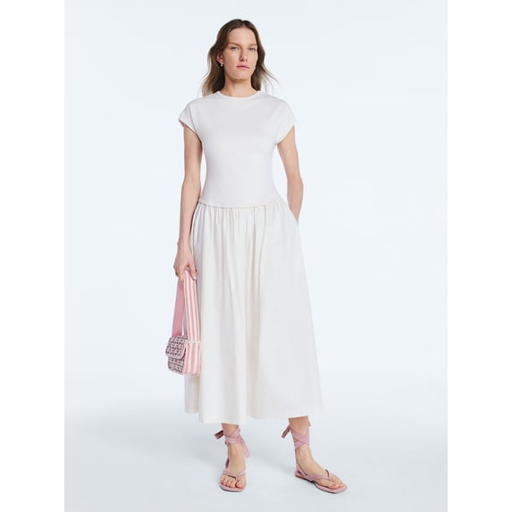 Scoop Women’s Maxi Dress with Short Dolman Sleeves, Sizes XS-4X