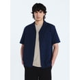thumbnail image 1 of Free Assembly Men's Double Cloth Cotton Camp Shirt with Short Sleeves, Sizes S-3XL, 1 of 6