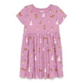 thumbnail image 1 of Garanimals Toddler Girl Short Sleeve Printed Dress with Patch Pockets, Sizes 18M-5T, 1 of 3