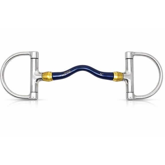 SS Dee Ring 5-1/4" Mouth Sweet Iron Mullen Medium Port Snaffle Bit 35651H