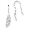 thumbnail image 1 of SS Diamond Feather Dangle Earrings, 1 of 4