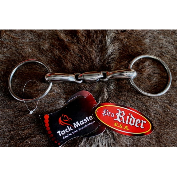 SS Dog Bone Loose Ring Snaffle 4-1/2" Mouth Horse Bit Tack 35246