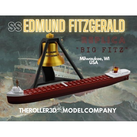 SS EDMUND FITZGERALD Model High Detail 1 Foot in Length