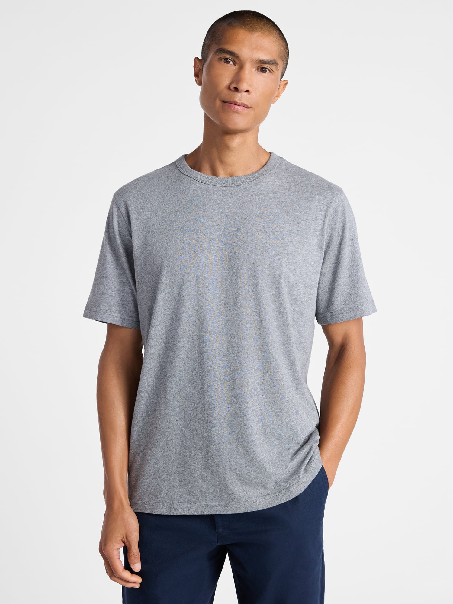 Free Assembly Men’s Everyday Cotton Tee with Short Sleeves, Sizes S-3XL