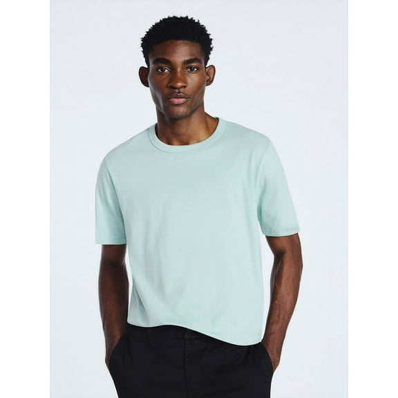 Free Assembly Men’s Everyday Cotton Tee with Short Sleeves, Sizes S-3XL