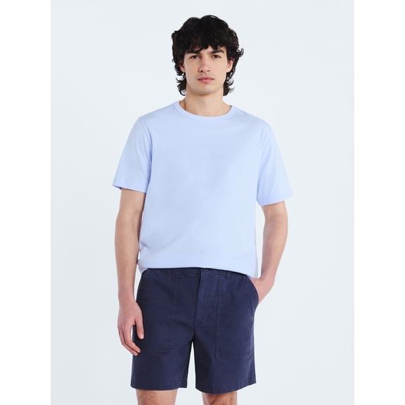 Free Assembly Men’s Everyday Cotton Tee with Short Sleeves, Sizes S-3XL