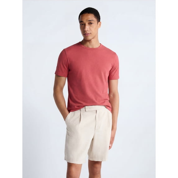 Free Assembly Men's and Big Men's Everyday Cotton Tee with Short Sleeves, Sizes S-XXXL