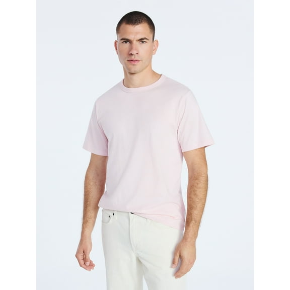 Free Assembly Men’s Everyday Cotton Tee with Short Sleeves, Sizes S-3XL