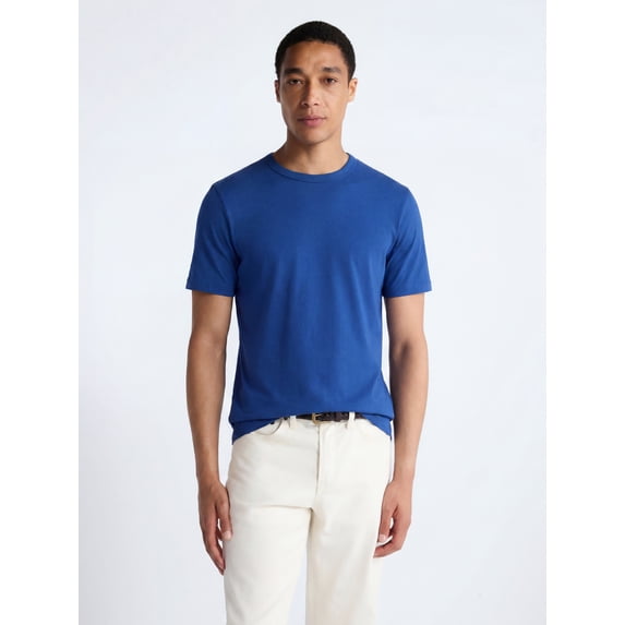 Free Assembly Men's and Big Men's Everyday Cotton Tee with Short Sleeves, Sizes S-XXXL