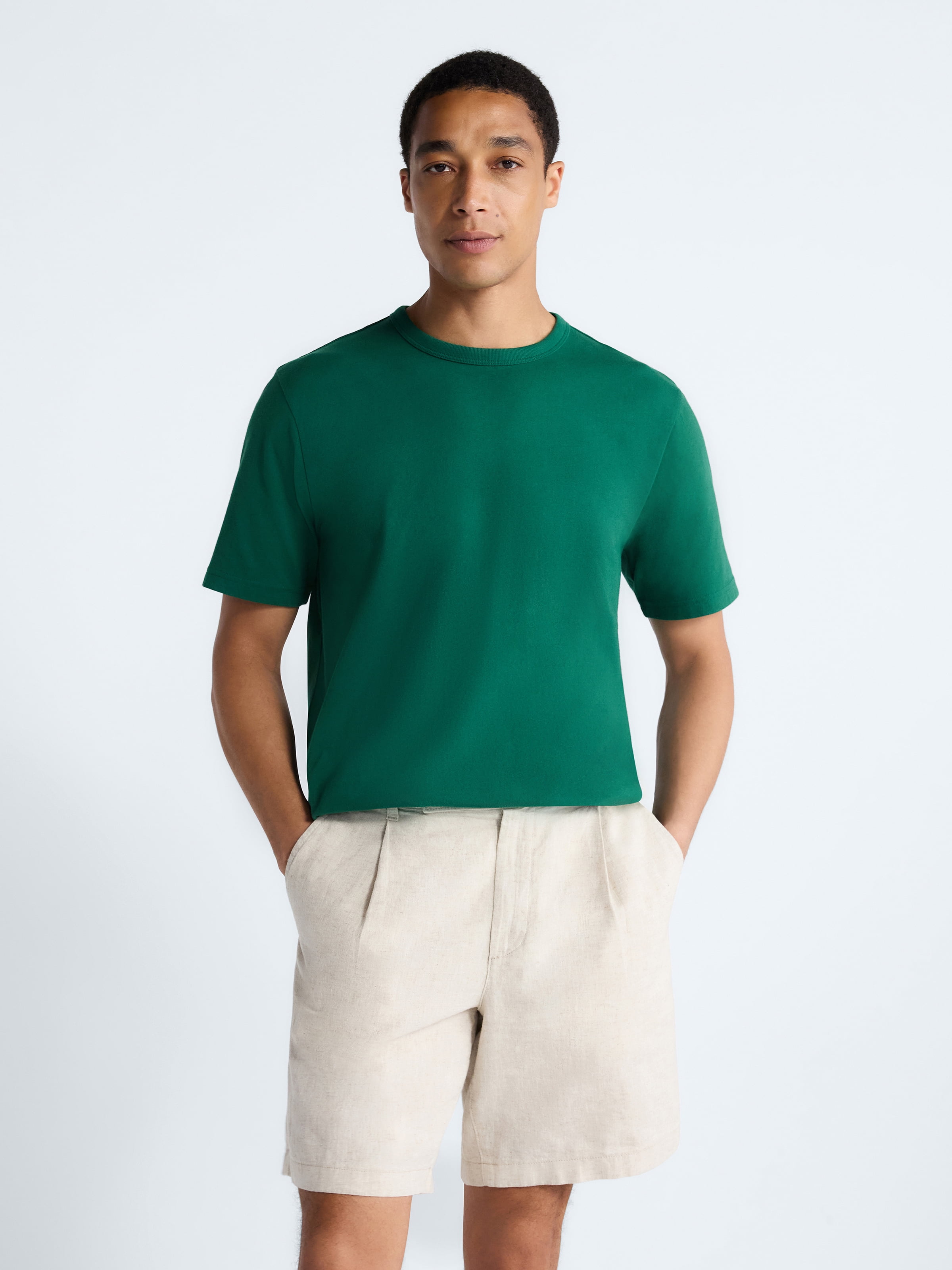 Free Assembly Men's and Big Men's Everyday Cotton Tee with Short Sleeves, Sizes S-XXXL