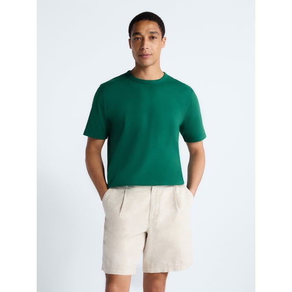 Free Assembly Men's and Big Men's Everyday Cotton Tee with Short Sleeves, Sizes S-XXXL