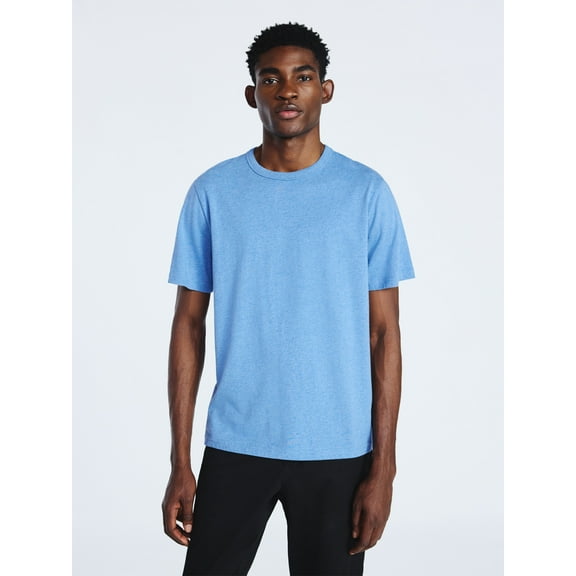 Free Assembly Men’s Everyday Cotton Tee with Short Sleeves, Sizes S-3XL