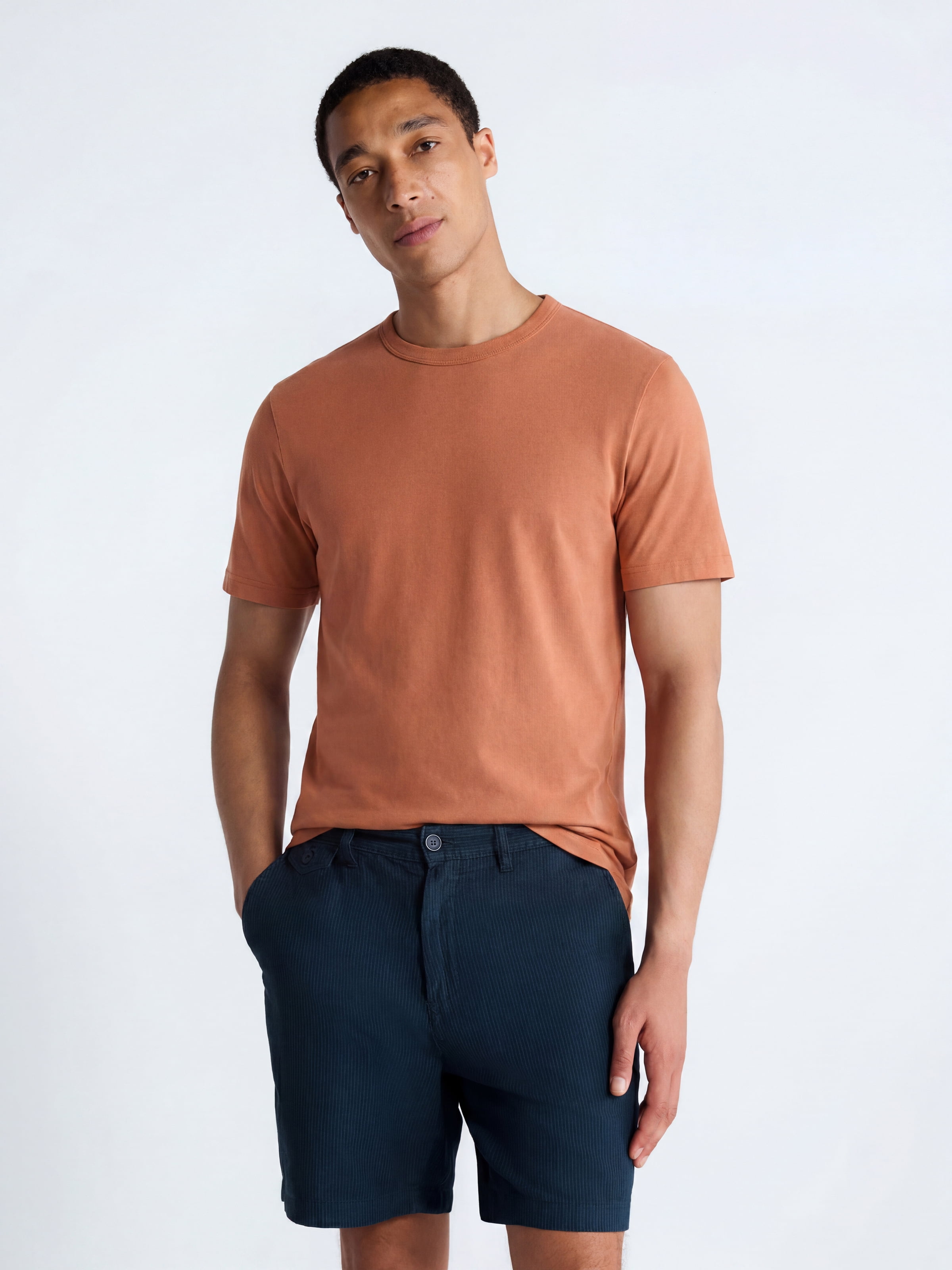 Free Assembly Men's and Big Men's Everyday Cotton Tee with Short Sleeves, Sizes S-XXXL