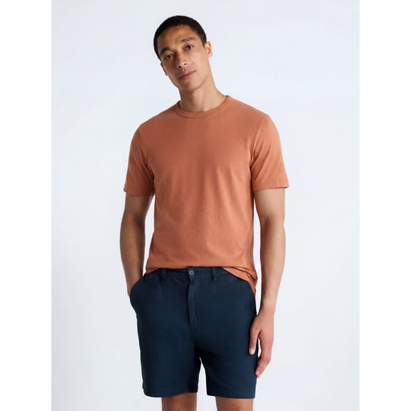 Free Assembly Men's and Big Men's Everyday Cotton Tee with Short Sleeves, Sizes S-XXXL