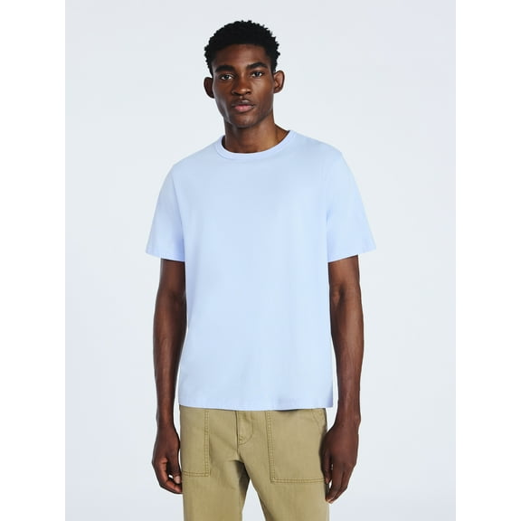 Free Assembly Men’s Everyday Cotton Tee with Short Sleeves, Sizes S-3XL