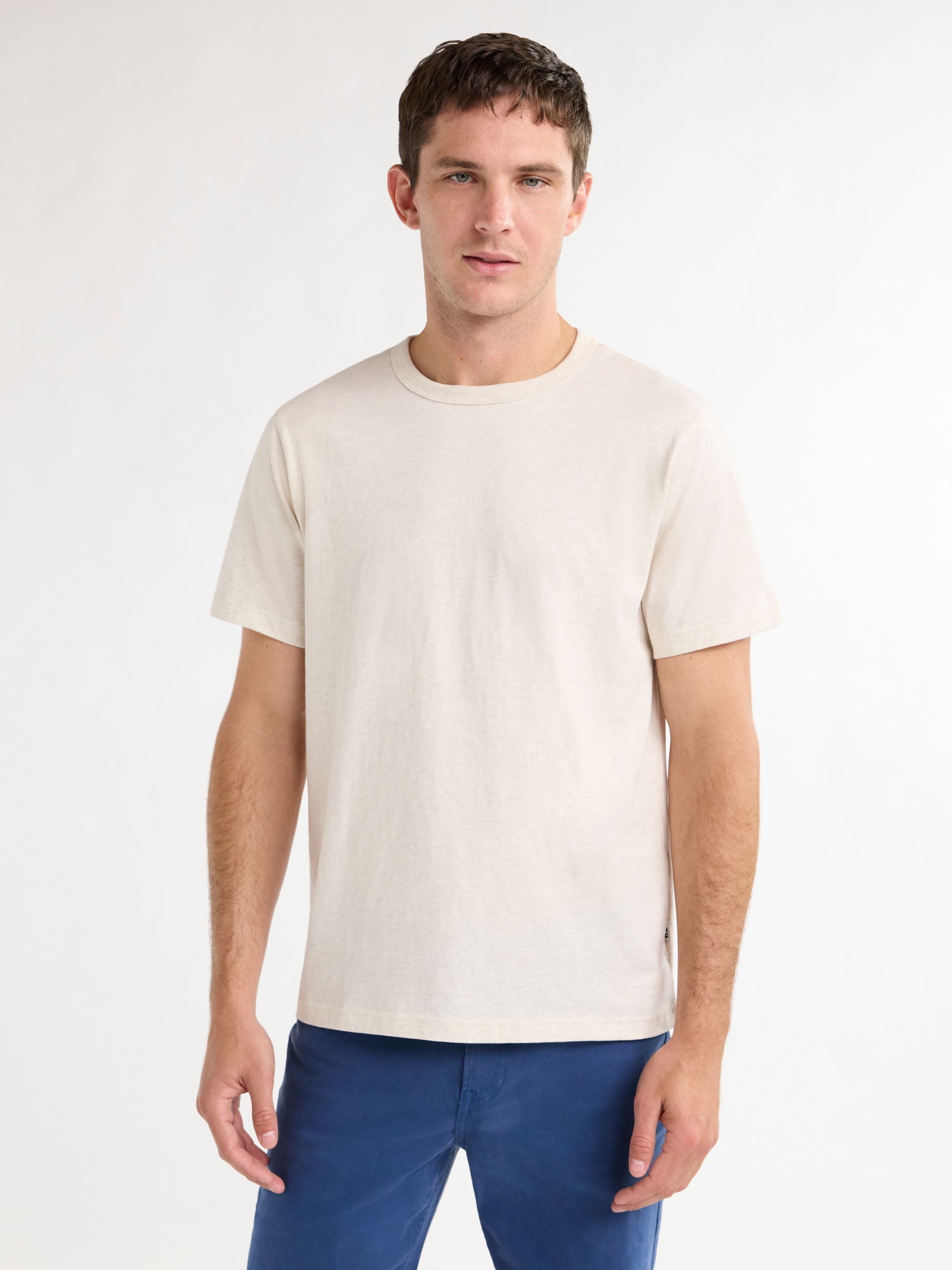 Free Assembly Men’s Everyday Cotton Tee with Short Sleeves, Sizes S-3XL