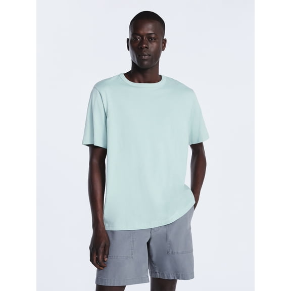 Free Assembly Men’s Everyday Cotton Tee with Short Sleeves, Sizes S-3XL