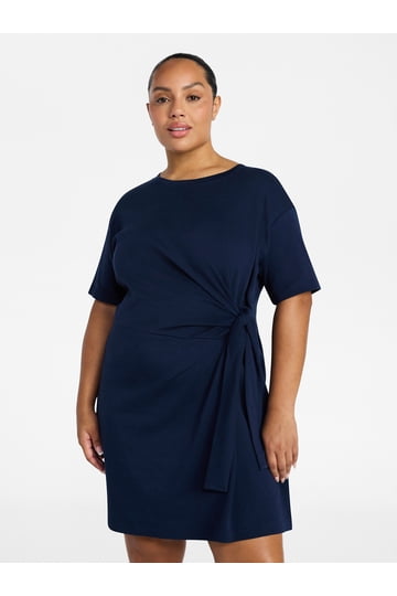little cute black dresses Plus Size Casual Maxi Dress Square Neck-Pink&White Flower, 3XL main image 0