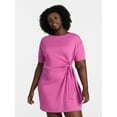 thumbnail image 1 of Terra & Sky Women’s Plus Front Twist Dress with Short Sleeve, Size 0X-5X, 1 of 5