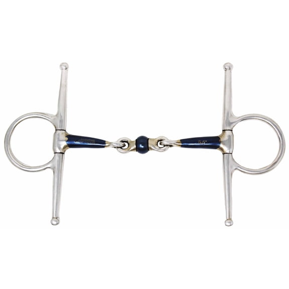 SS Full Cheek 5.5" Mouth 3-Piece Sweet Iron Dog Bone Snaffle Bit 35646C