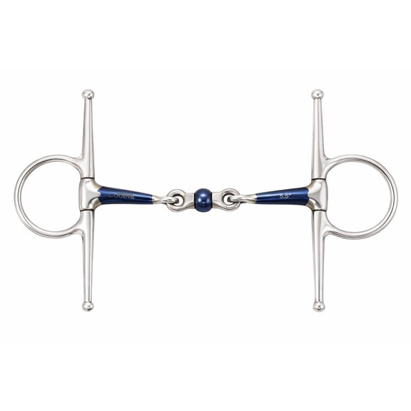 SS Full Cheek 5" Mouth 3-Piece Sweet Iron Dog Bone Snaffle Bit 35646B