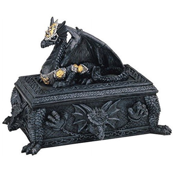 SS-G-71298 Dragon Trinket Box Collectible Fantasy Container Decoration Figurine