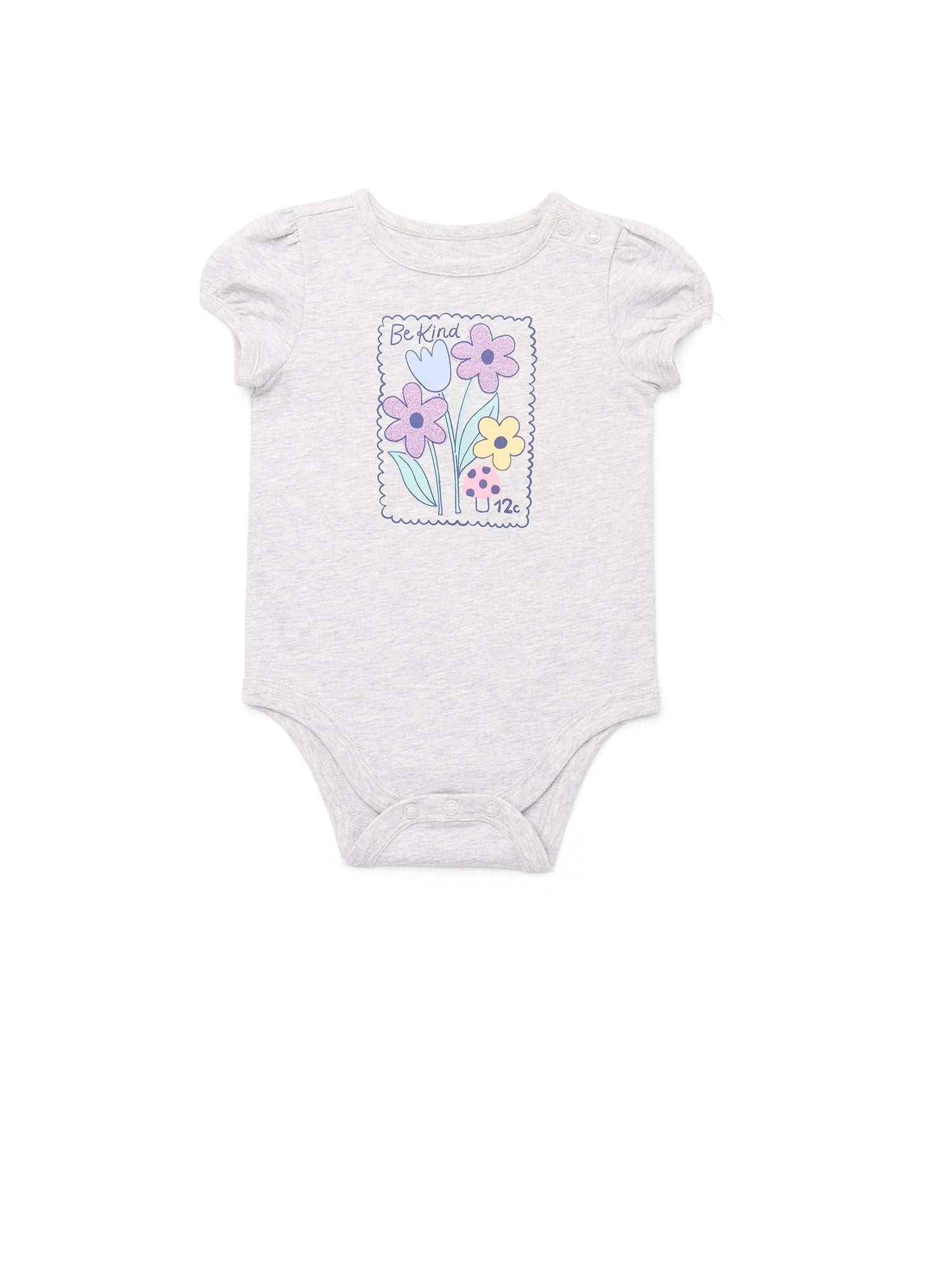 Garanimals Newborn Baby Boy, Girl & Unisex Cotton Short Sleeve Bodysuits, Sizes 0–24 Months, Single & 4-Pack
