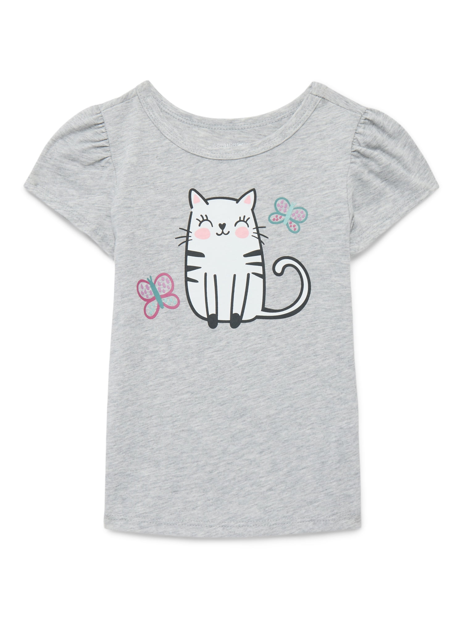 Garanimals Toddler Girl Short Puff Sleeve Graphic T-Shirt, Sizes 18M-5T