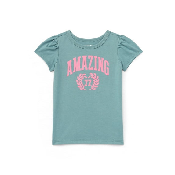 Garanimals Toddler Girl Short Puff Sleeve Graphic T-Shirt, Sizes 18M-5T