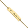 thumbnail image 1 of SS/Gold-plated Brushed Epoxy Initials and Date Bar Bracelet XNA659GP, 1 of 4