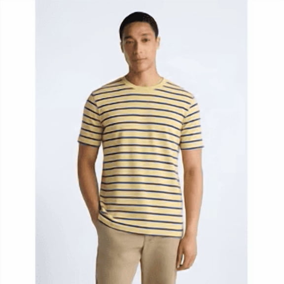 Free Assembly Striped Relaxed Heavyweight Tee with Short Sleeves, Sizes XS-3XL