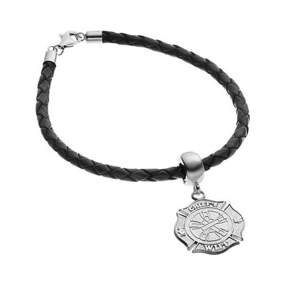 SS MALTESE CROSS WITH CHIEFS WIFE AND 5 HORNS 3/4 BEAD BAIL