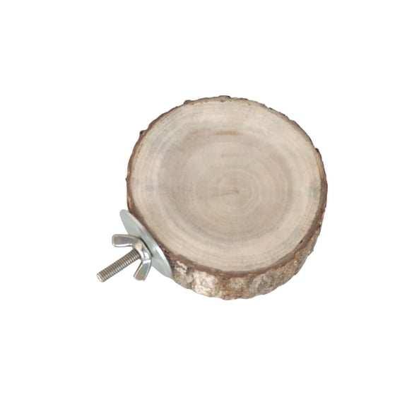 SS ORGANIC Perch Platform for Bird Cage,Natural Round Wooden Stand Platform Bird Toy for Canary Parakeet Cockatiel Parrot Budgie Sparrow Small Animals - Accessories, Toys, and Supplies