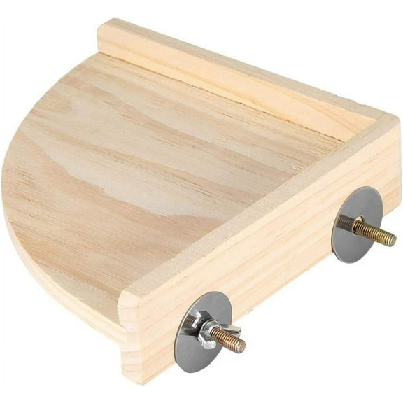 SS Organic Bird Platform Bird Cage Stand Fan Shape Wooden Frame Rest Corner Natural Parrot Stand for Small Animals Parrot Parakeet Cockatiel Budgie Rat