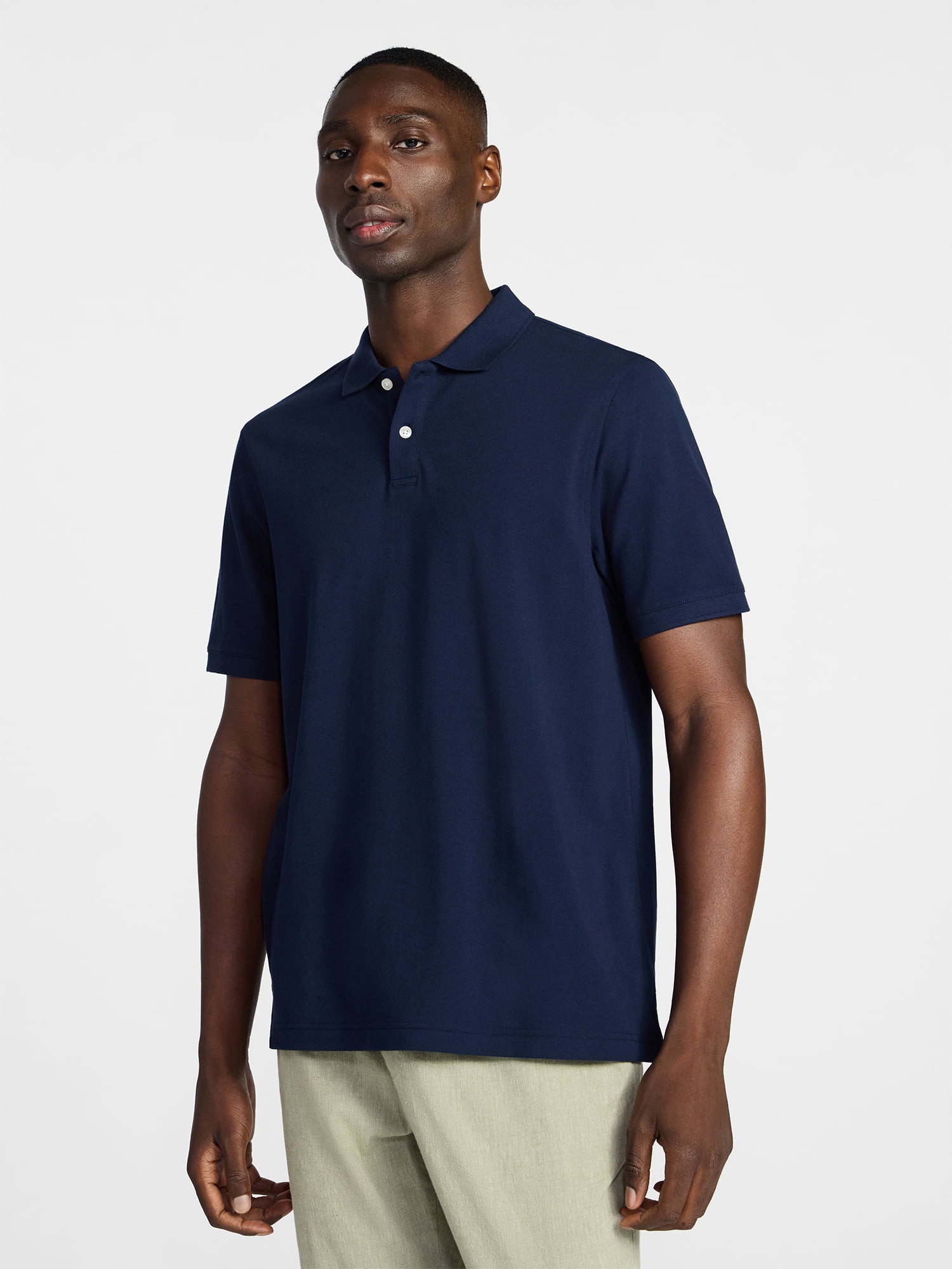 George Men's and Big and Tall Men's Pique Polo Shirt with Short Sleeves, Sizes XS-5XL, LT-3XLT