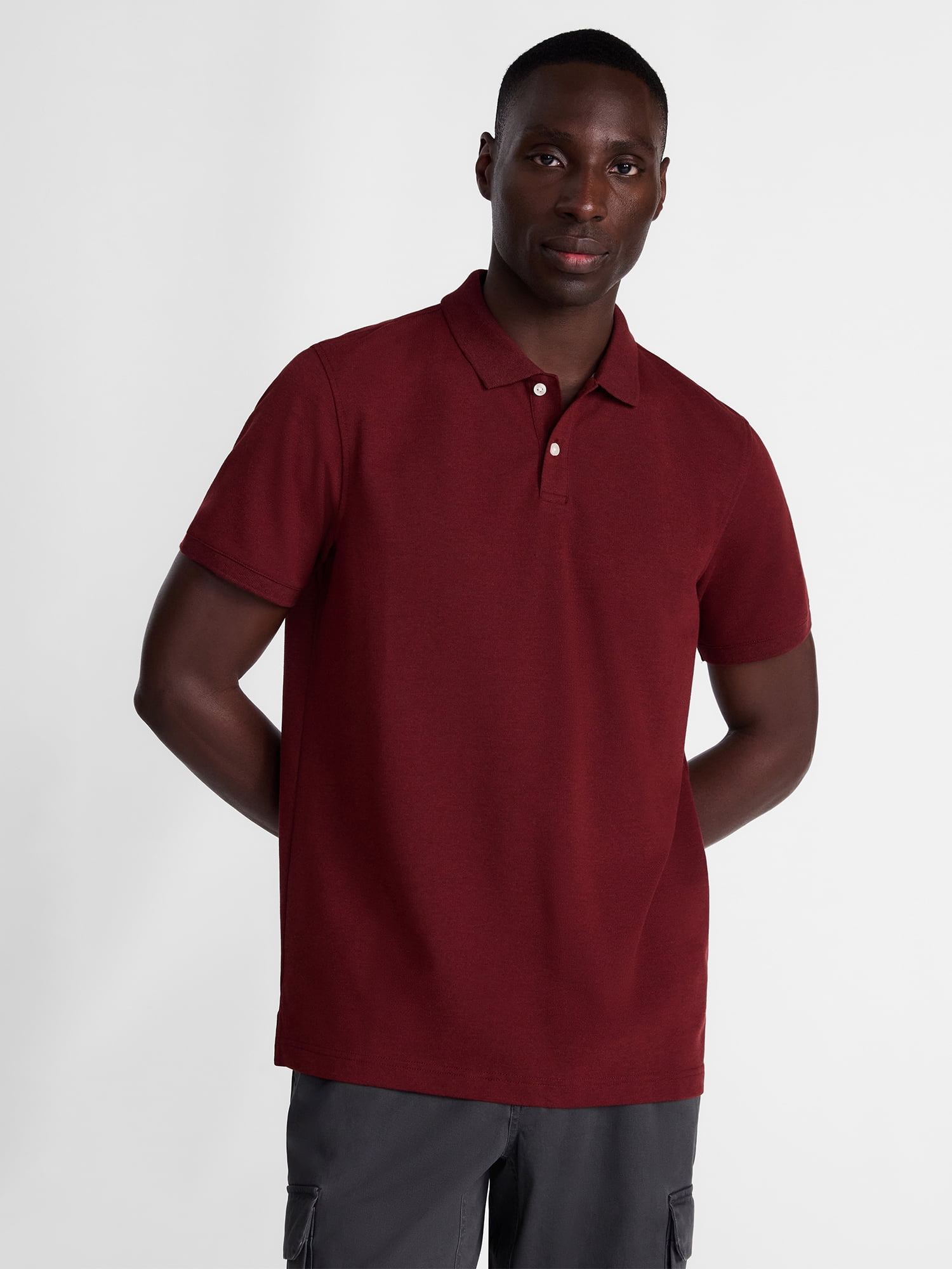 George Men's and Big and Tall Men's Pique Polo Shirt with Short Sleeves, Sizes XS-5XL, LT-3XLT